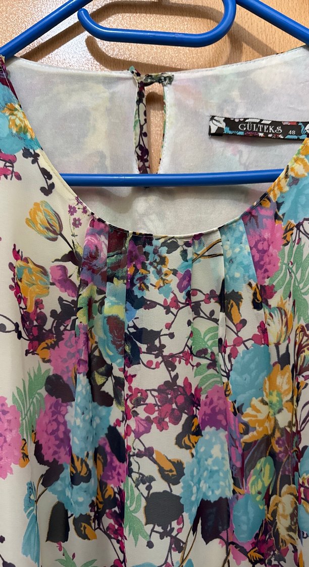 Çiçek Desenli Bohem Uzun Kollu Bluz - Görsel 4