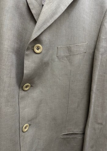 Keten Düğmeli Erkek Takım Ceket - Görsel 4