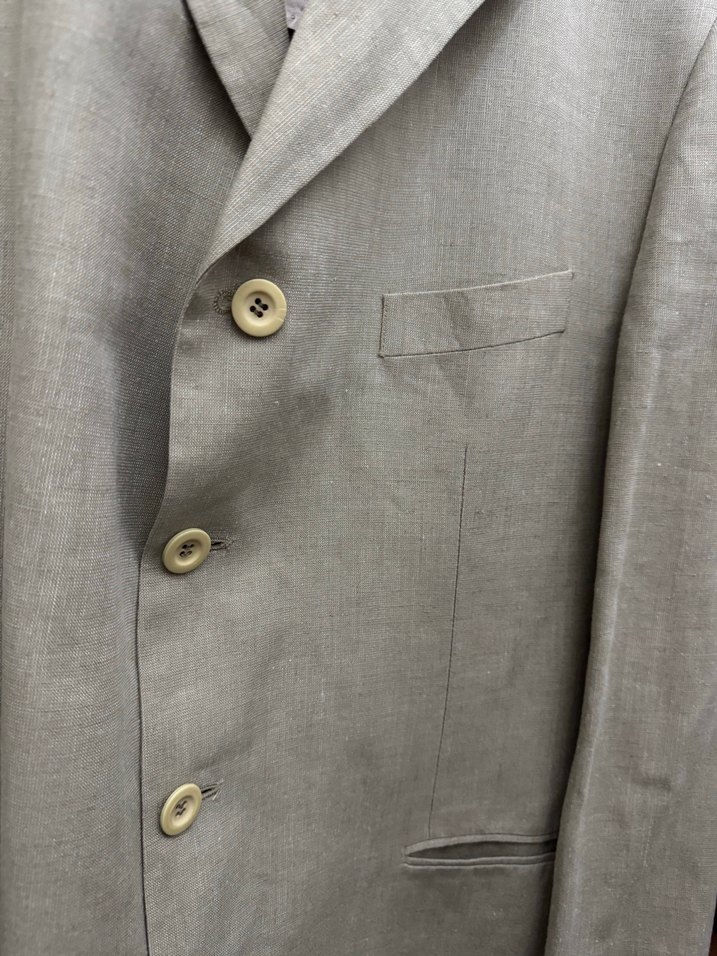 Keten Düğmeli Erkek Takım Ceket - Görsel 4