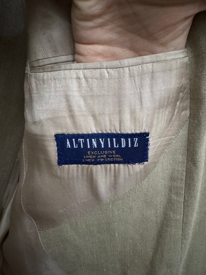 Keten Düğmeli Erkek Takım Ceket - Görsel 2