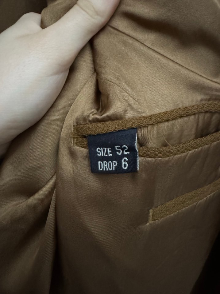 Kahverengi Düğmeli Erkek Blazer Ceket - Görsel 3