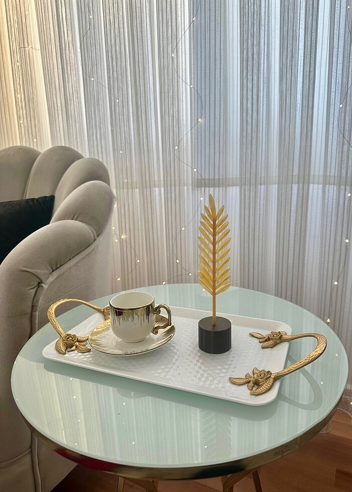 Kuş Tüyü Dekor Yaprak Desenli Süs 3D - Görsel 4