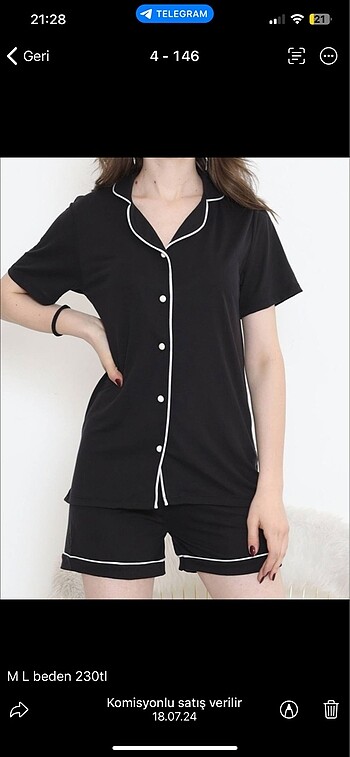 Sıfır Etiketli Jelatinli Pijama Takımı