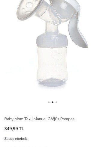 Baby Mom Tekli Manuel Göğüs Pompası Beyaz - Görsel 2