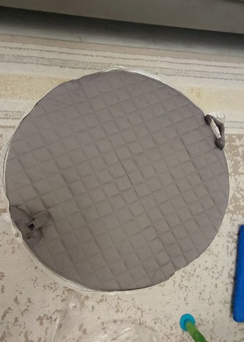 Yataş Gri Kapitone Yuvarlak Bebek Mat - Görsel 4