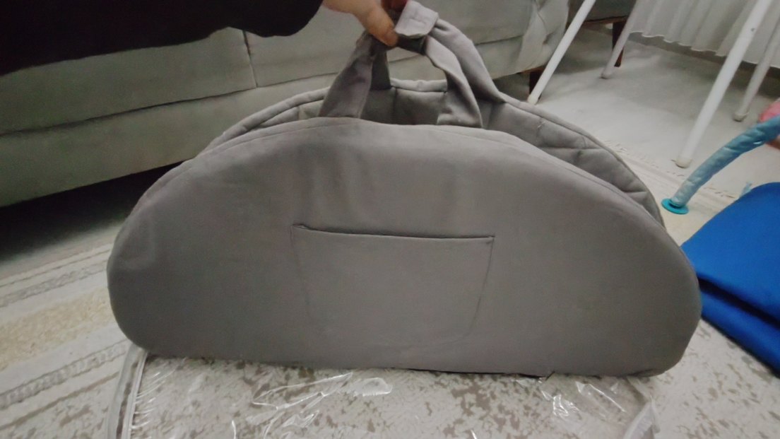 Yataş Gri Kapitone Yuvarlak Bebek Mat - Görsel 2