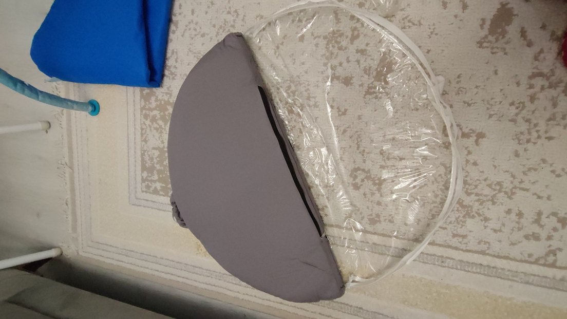 Yataş Gri Kapitone Yuvarlak Bebek Mat - Görsel 3