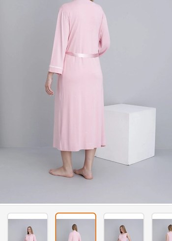 Pembe Uzun Hamile ve Emzirme Geceliği - Görsel 2