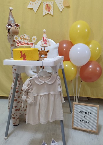 1/2 Half Birthday - Yarım Yaş - 6 Aylık Parti Süsü - Görsel 2