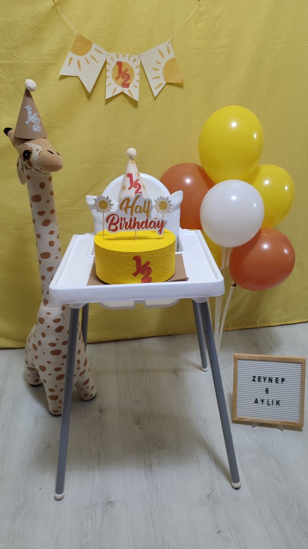 1/2 Half Birthday - Yarım Yaş - 6 Aylık Parti Süsü - Görsel 3