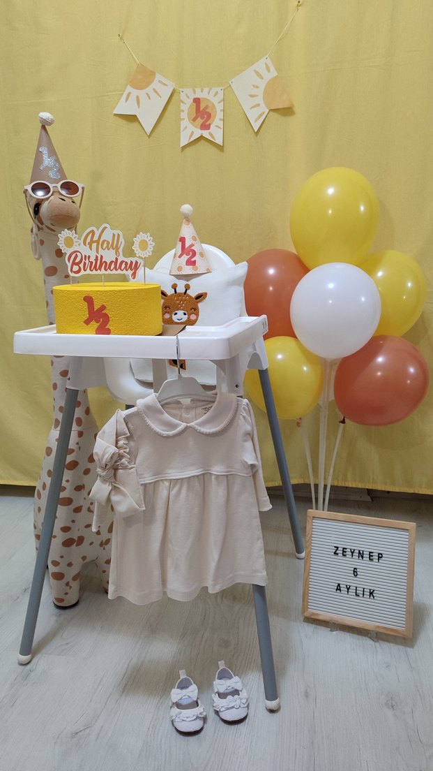 1/2 Half Birthday - Yarım Yaş - 6 Aylık Parti Süsü - Görsel 2
