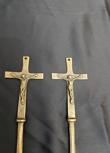 American Vintage Metal Pirinç Anahtar Duvar Süsü 2 Adet