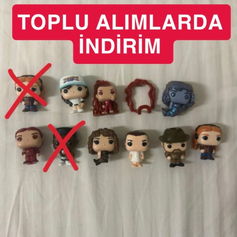 ストレンジャー・シングス キンダージョイ 3個セット Funko × 2 YuMe Stranger Things 2'li Koleksiyoner Figür Seti - ( Upside Down