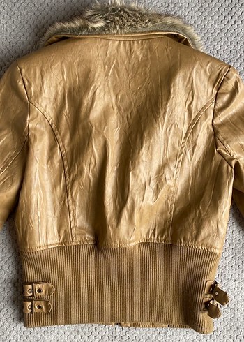 Vintage deri ceket - Görsel 5