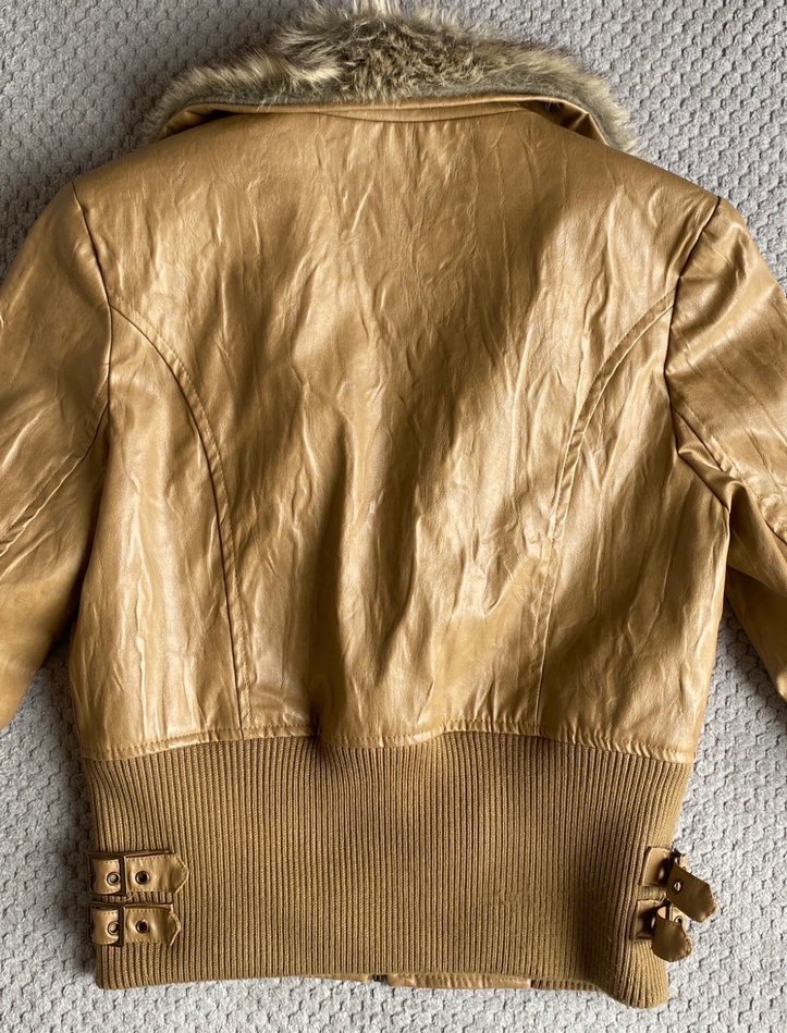 Vintage deri ceket - Görsel 5