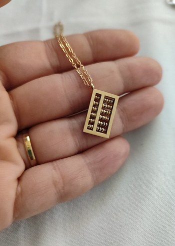 Accessorize 316 L Çelik Abaküs Kolye