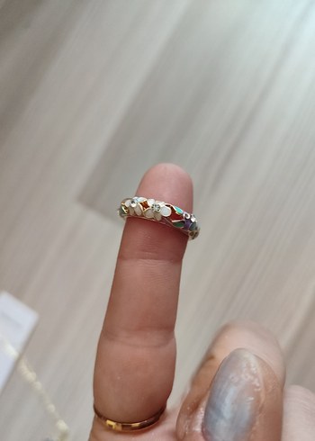 Beden çeşitli Renk Mineli çiçekli yüzük
