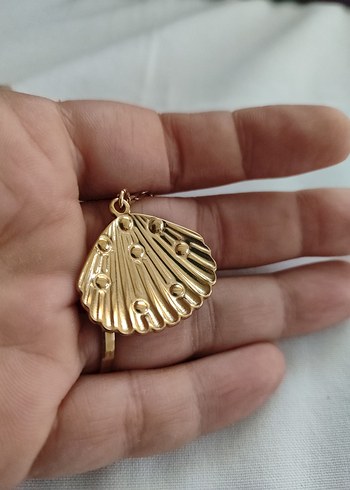 Accessorize 316 L Çelik Mor Boncuklu Kabuk Kolye