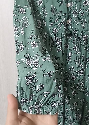 Yeşil Uzun Bohem Kadın Elbise - Görsel 5