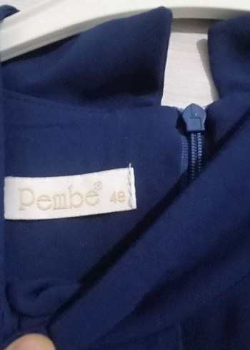 Uzun Kollu lacivert Renkli Uzun Tunik - Görsel 4