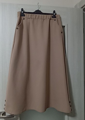Bej Uzun Kadın Etek - Görsel 2