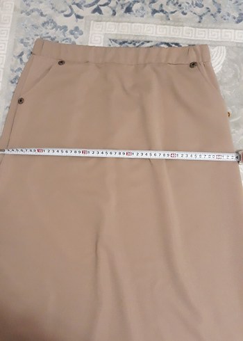 Bej Uzun Kadın Etek - Görsel 5