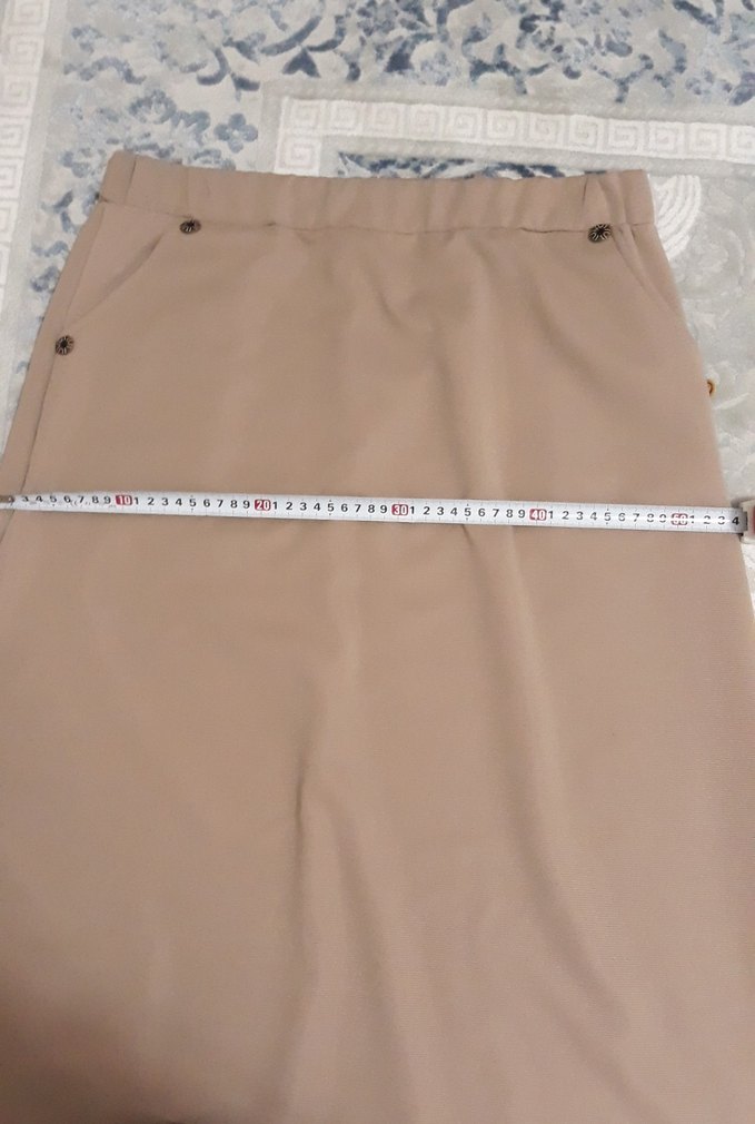 Bej Uzun Kadın Etek - Görsel 5