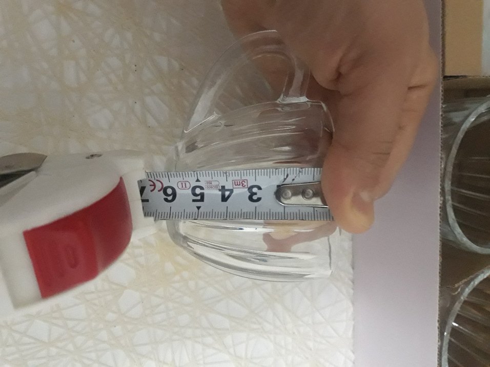 Şeffaf Cam Kulplu Fincan ve Tabak Seti - Görsel 3