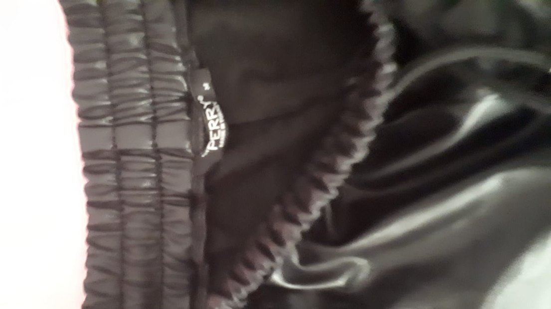 Kadın Siyah Deri Rahat Kesim Pantolon - Görsel 2