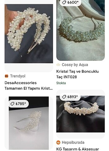 Boncuklu taç 