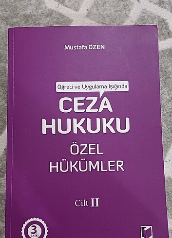 Mustafa Özen ceza hukuku özel hükümler cilt 2