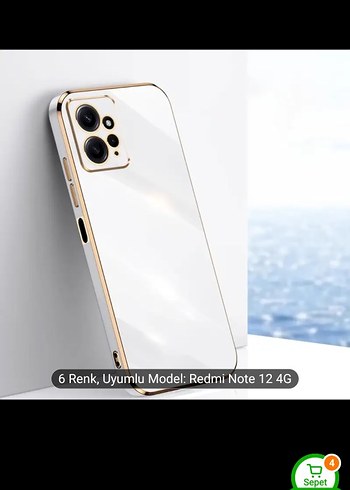 Şeffaf Beyaz Redmi 12 Telefon Kılıfı