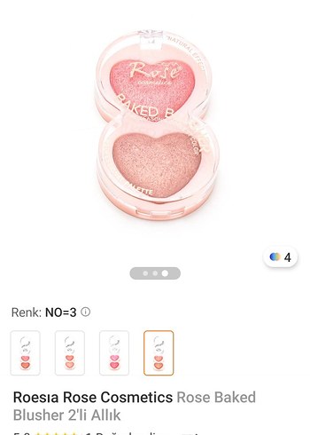 Roesia Rose Cosmetics İkili Pembe Allık