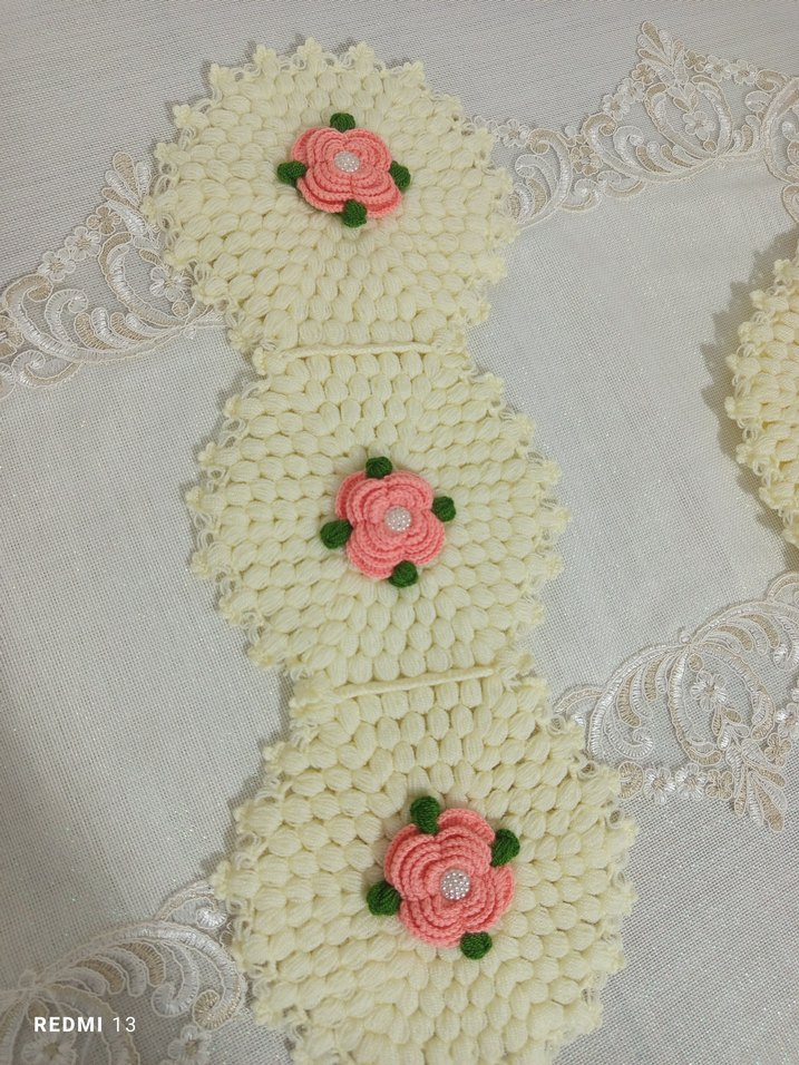 4 parça çeyizlik el örgüsü lif gelin seti - Görsel 4