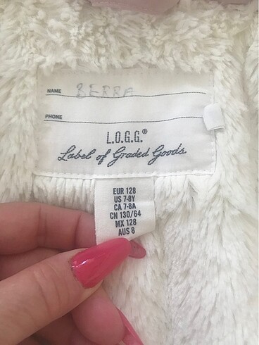 8 Yaş Beden pembe Renk H&M çocuk mont 7-8 yaş