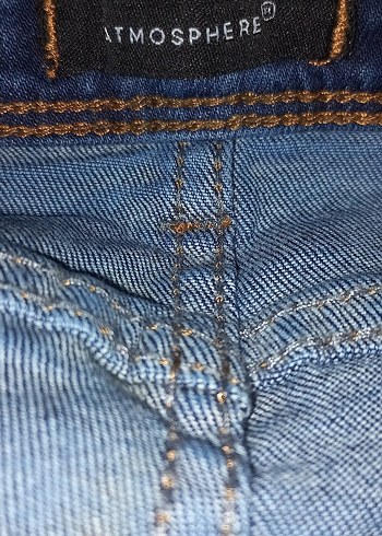 31 Beden Kadın Lacivert Midi Boy Denim Jean