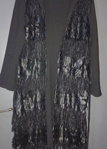 Siyah Uzun Kürklü Gotik Kadın Kaban