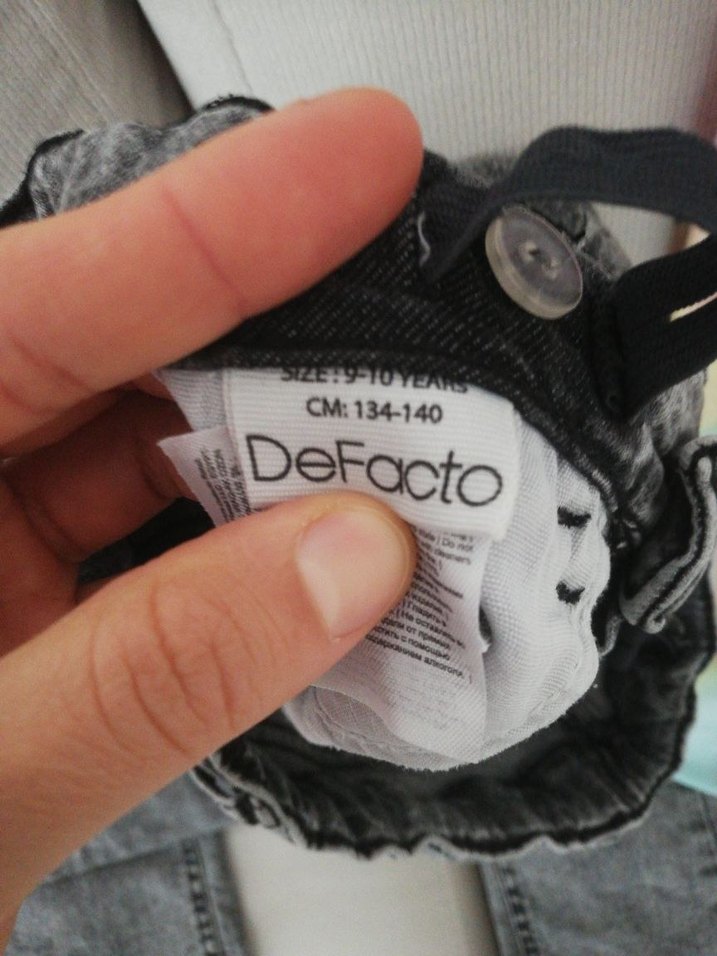 Kız Çocuk Çok Renkli Batik Desenli Bol Kesim Kot Tayt - Görsel 2