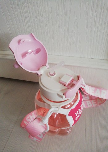 Renkli Pembe Çocuk Termos Şişesi - Görsel 3