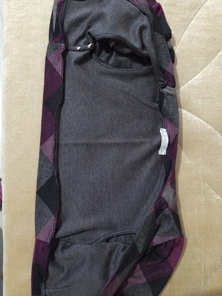 Bordo Gri Kareli Bolero - Görsel 4