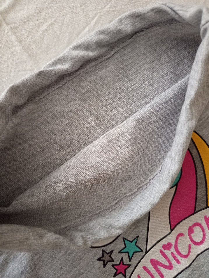 Gri Unicorn Baskılı Çanta - Görsel 5