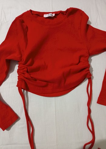 Kırmızı Uzun Kollu Kadın üst - Görsel 5