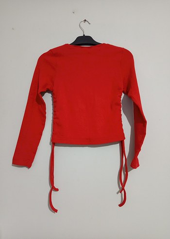 Kırmızı Uzun Kollu Kadın üst - Görsel 2