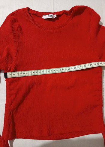 Kırmızı Uzun Kollu Kadın üst - Görsel 4