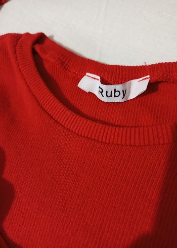 Kırmızı Uzun Kollu Kadın üst - Görsel 6