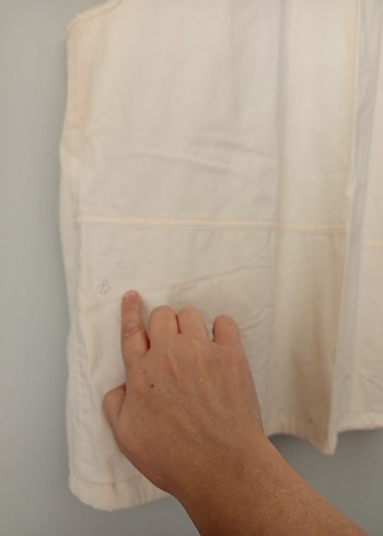 Bej Keten Düğmeli Erkek Yelek - Görsel 12