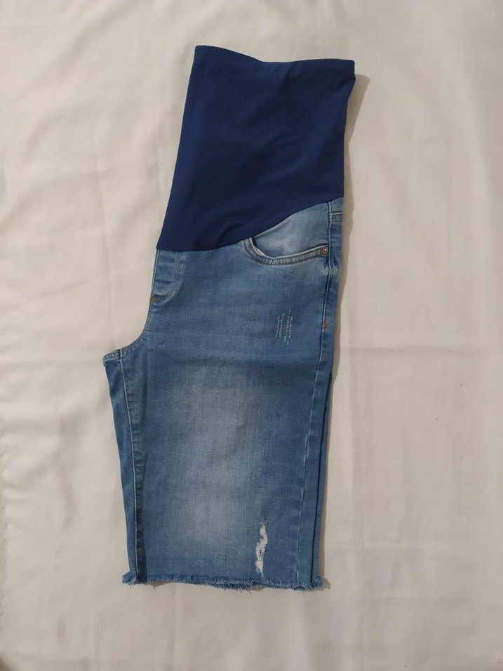 Hamile kot Şort - Görsel 3