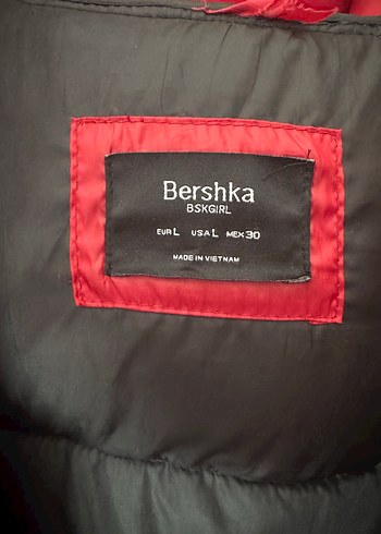 Bershka Kırmızı Fermuarlı Kadın Kışlık Mont