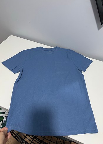 Zara Mavi Erkek Kısa Kollu Tişört