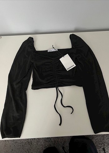Siyah Gotik Uzun Kollu Kadın Bluz
